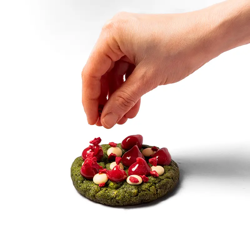 Cookie de matcha, frambuesa y chocolate blanco (4 uds.) - Imagen 2